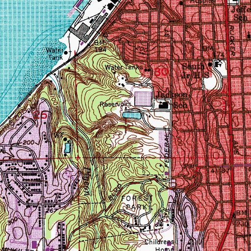 Topographic Map of Everett Reservoir Number Two Dam, WA