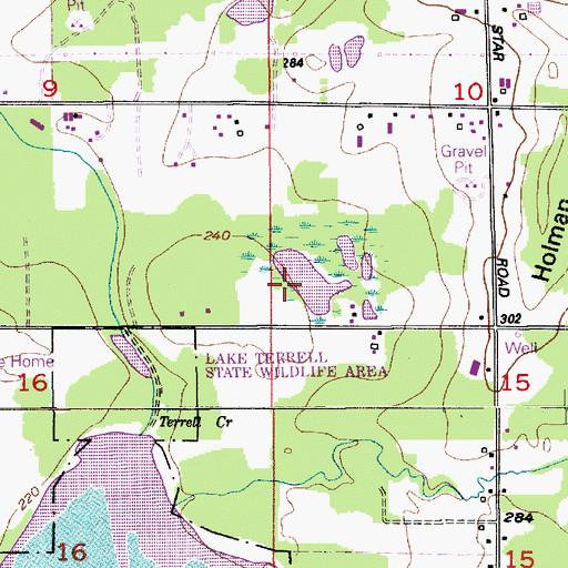 Topographic Map of Simonson Pond, WA