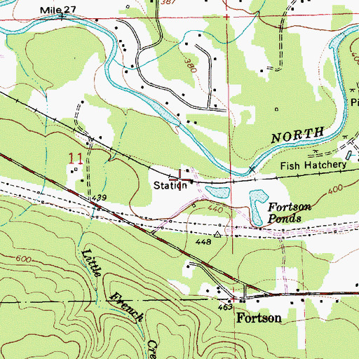 Topographic Map of Fortson Mill Pond Dam, WA