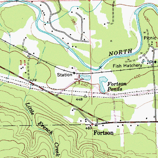 Topographic Map of Fortson Mill Pond, WA