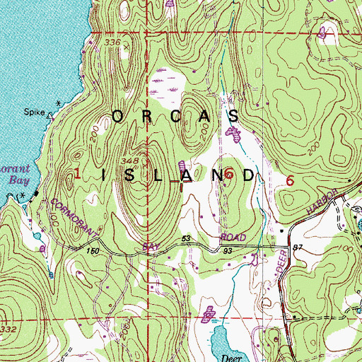 Topographic Map of Lehman Pond, WA