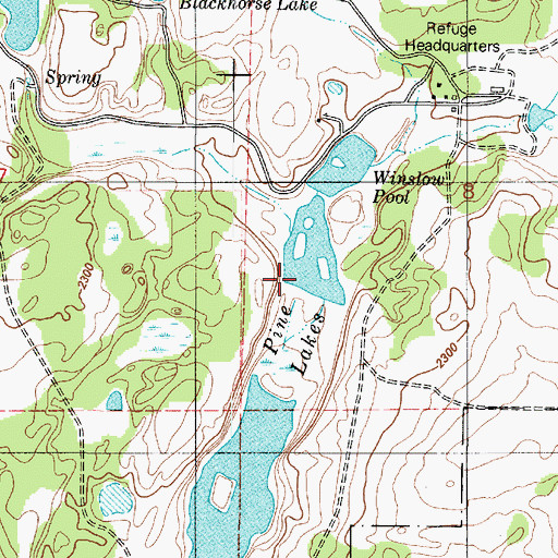 Topographic Map of Middle Pine Dike Dam, WA