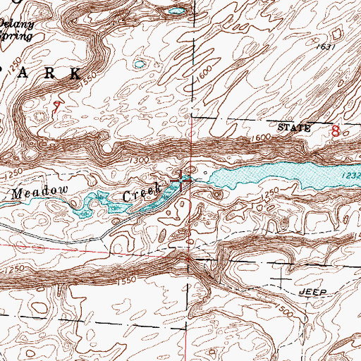 Topographic Map of Deep Lake Dam, WA