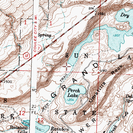 Topographic Map of Falls Lake Dam, WA