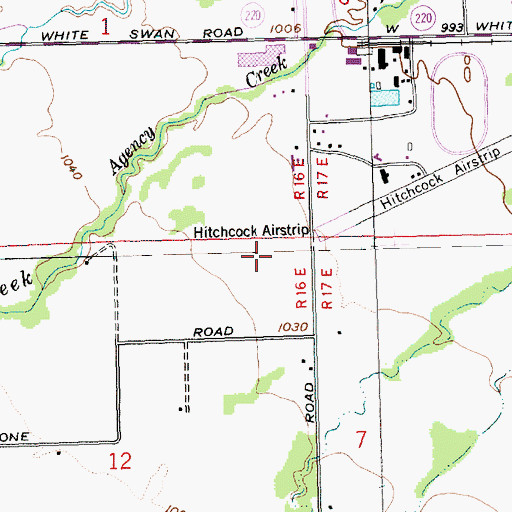 Topographic Map of White Swan Mill Ponds Dam, WA