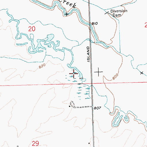 Topographic Map of Wyna Dam, WA