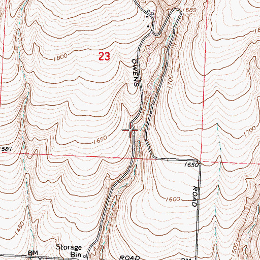 Topographic Map of Pat Owens Dam, WA