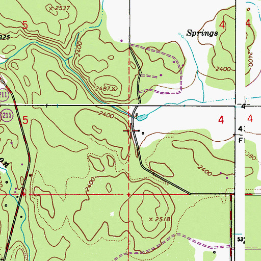 Topographic Map of Williams Pond Dam, WA