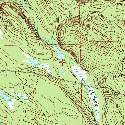 Topographic Map of Sawns Mill Pond Dam, WA
