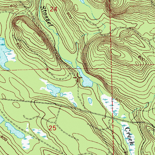 Topographic Map of Swans Mill Pond, WA