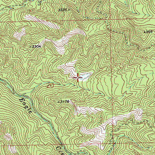 Topographic Map of Hidden Reservoir, WA