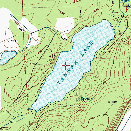 Topographic Map of Tanwax Lake, WA