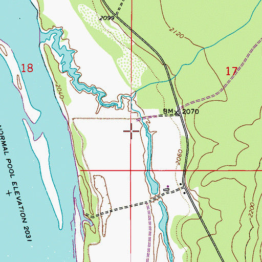 Topographic Map of Heater Pond Dam, WA