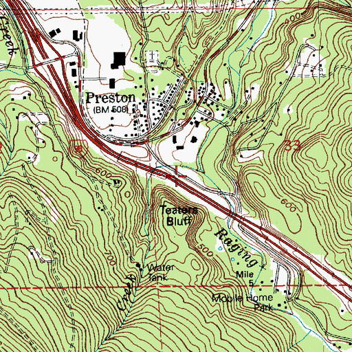 Topographic Map of Preston Mill Pond, WA