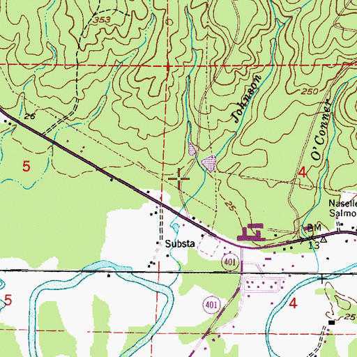 Topographic Map of Wirkkala Dam Number One, WA
