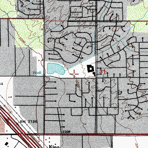 Topographic Map of Denny Dunn Park, AZ