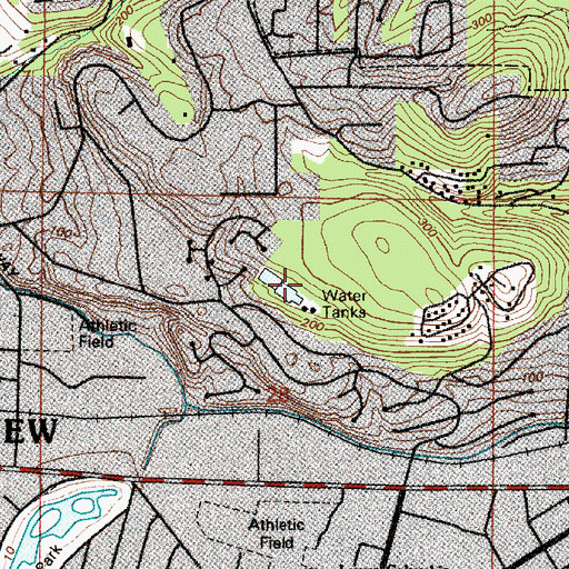 Topographic Map of Cedar Street Reservoir Dam, WA