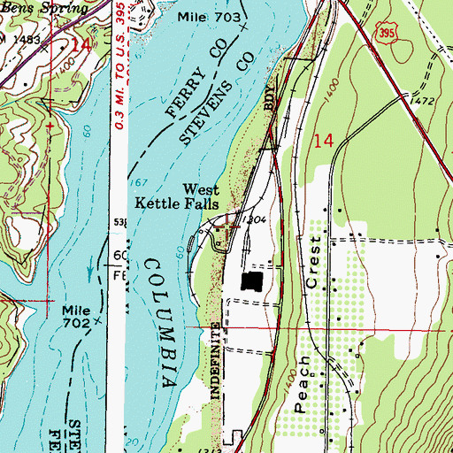 Topographic Map of Boise Cascade Mill Waste Pond Dam, WA
