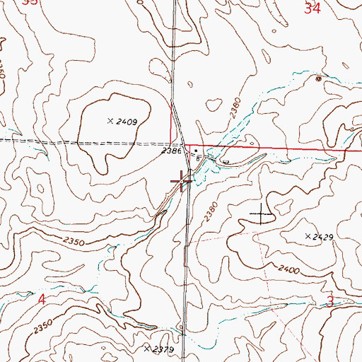 Topographic Map of Perry Dam Number One, WA