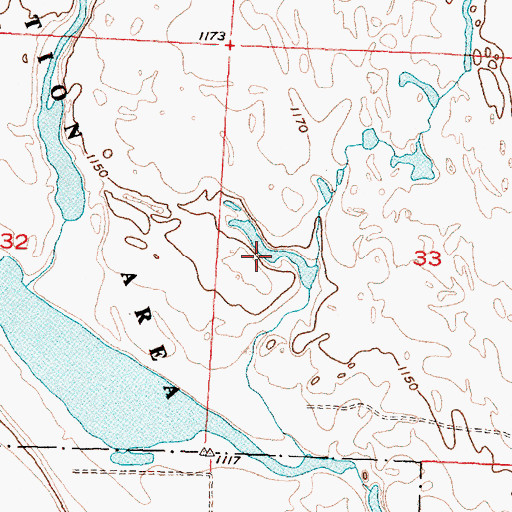 Topographic Map of Glyn Lake, WA