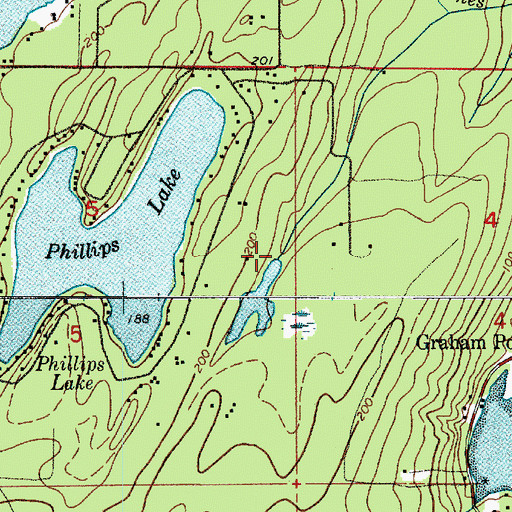 Topographic Map of Buck Lake Dam, WA