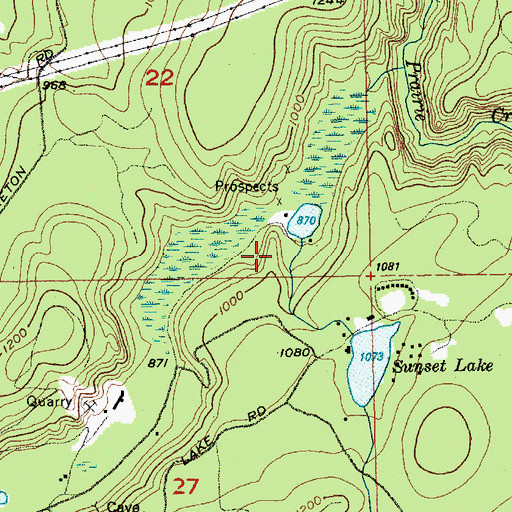 Topographic Map of Kepka Lake Dam, WA