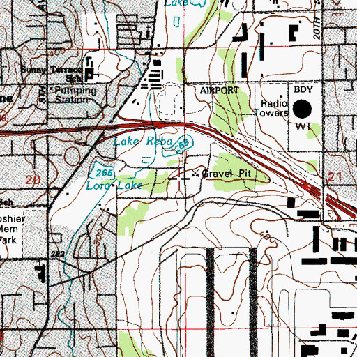 Topographic Map of North Clear Zone Detention Pond, WA