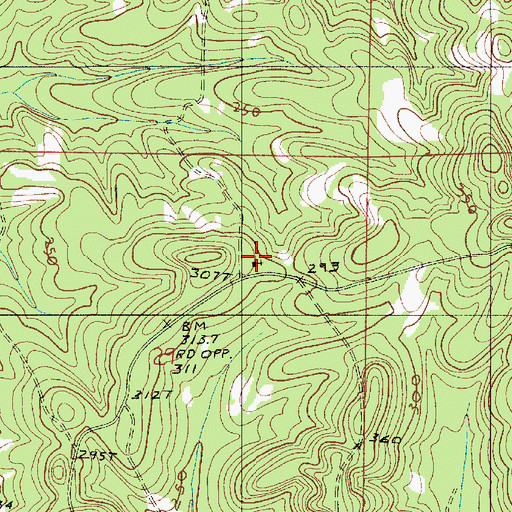 Topographic Map of Saint Peter Church, AL