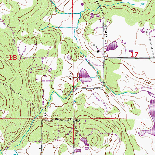 Topographic Map of Margos Lake, WA
