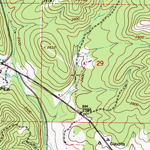 Topographic Map of Kedric Baker Dam, WA