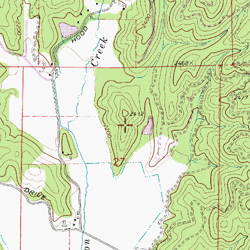 Topographic Map of Warner Dam, WA