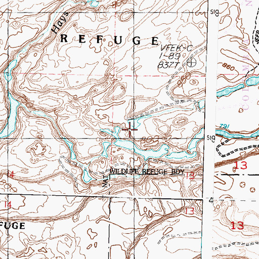 Topographic Map of Rock Check IV-13 Dam, WA