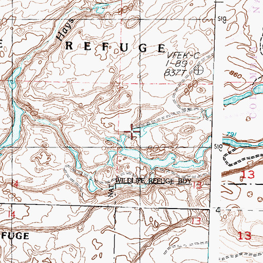 Topographic Map of Coyote Lake, WA