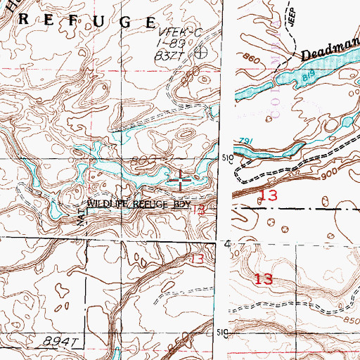 Topographic Map of Rock Check IV-6 Dam, WA