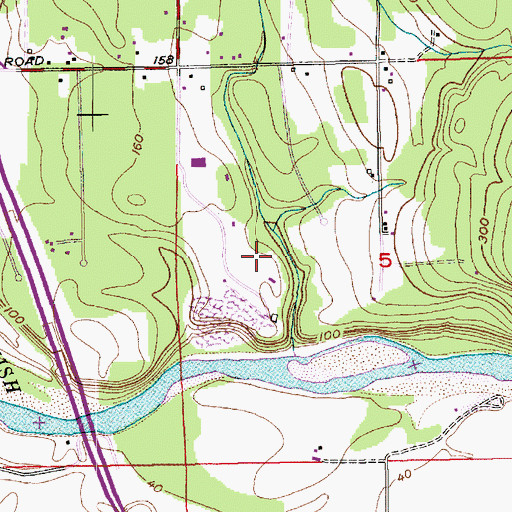 Topographic Map of Rio Mount Dam, WA