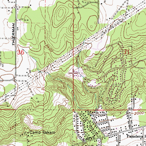 Topographic Map of Northwood Detention Pond Number One Dam, WA
