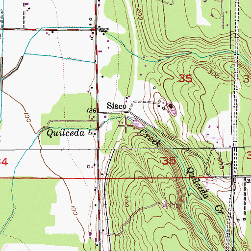 Topographic Map of Quilceda Creek Reservoir, WA