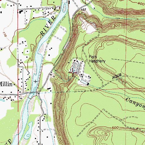Topographic Map of Trout Spring Hatchery, WA