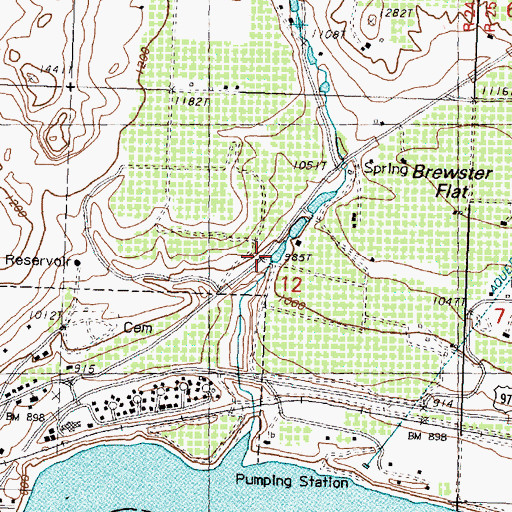 Topographic Map of McKie Pond, WA