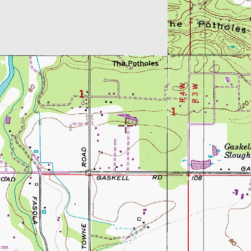Topographic Map of Rex Aldrich Dam Number One, WA