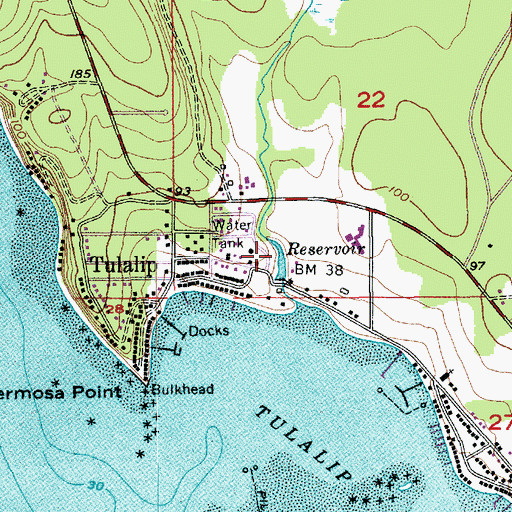 Topographic Map of Tulalip Tribe Rearing Pond Dam, WA