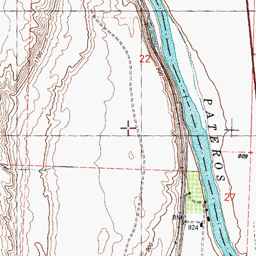 Topographic Map of Crazy Rapids Reservoir, WA