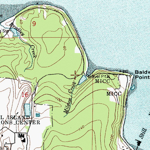 Topographic Map of Milewa Creek Dam, WA