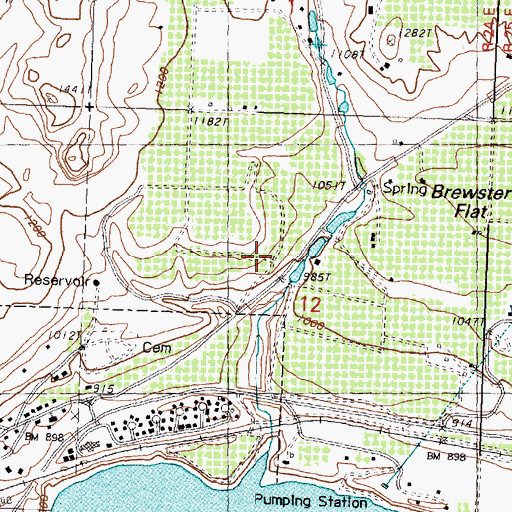Topographic Map of Gebbers Dam Number Two, WA