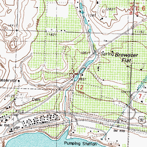 Topographic Map of Gebbers Dam Number Three, WA