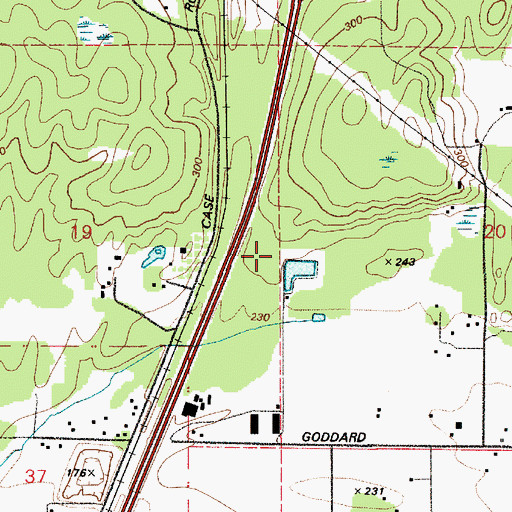 Topographic Map of Monte Vista Poultry Detention Pond Dam, WA