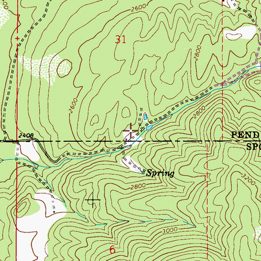 Topographic Map of Camden Dam, WA