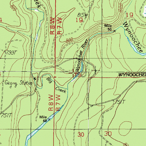 Topographic Map of Wynoochee Fish Barrier, WA