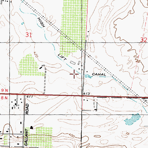 Topographic Map of High Lift Canal, WA