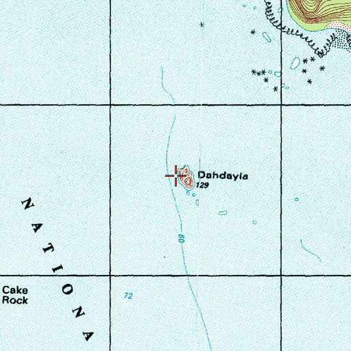 Topographic Map of Dahdayla, WA